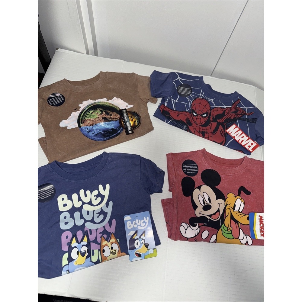 Lot Of 4 Licensed T-shirts Size 2T
